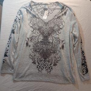 Dressbarn New 3X Shirt with Beautiful Design
